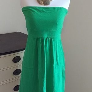 J.Crew strapless dress in navy blue